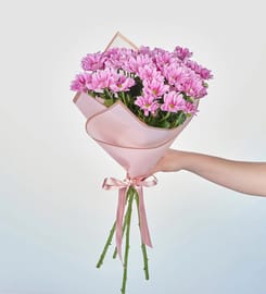 Pembe Papatyalar Çiçek Buketi